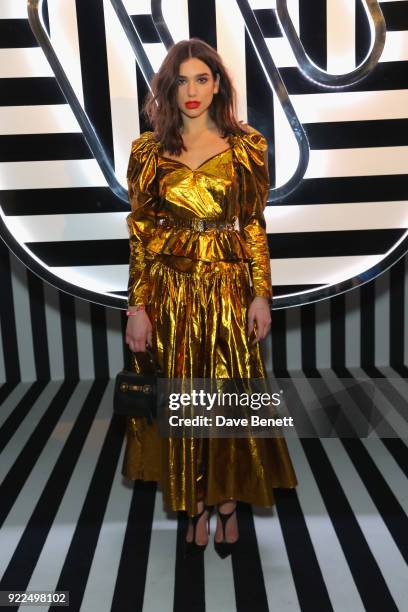 Dua Lipa attends the Brits Awards 2018 After Party hosted by Warner Music Group, Ciroc and British GQ at Freemasons Hall on February 21, 2018 in...