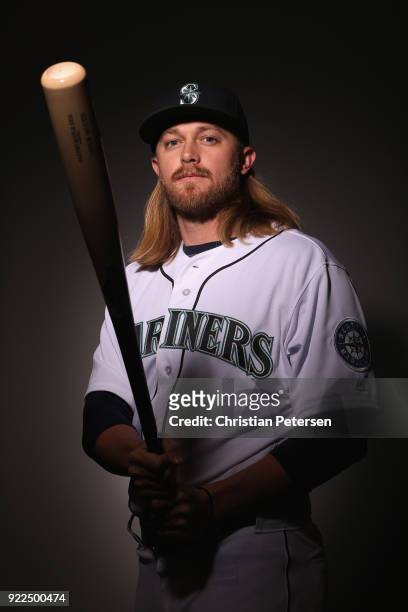 Taylor Motter of the Seattle Mariners poses for a portrait during photo day at Peoria Stadium on February 21, 2018 in Peoria, Arizona.