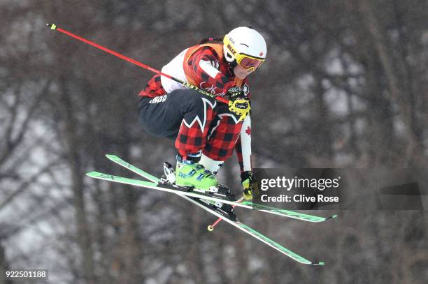 Marielle Thompson of Canada competes during the Freestyle Skiing Ladies' Ski Cross Seeding on day thirteen of the PyeongChang 2018 Winter Olympic...