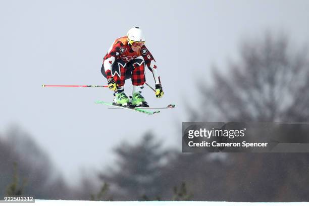 Marielle Thompson of Canada competes during the Freestyle Skiing Ladies' Ski Cross Seeding on day thirteen of the PyeongChang 2018 Winter Olympic...