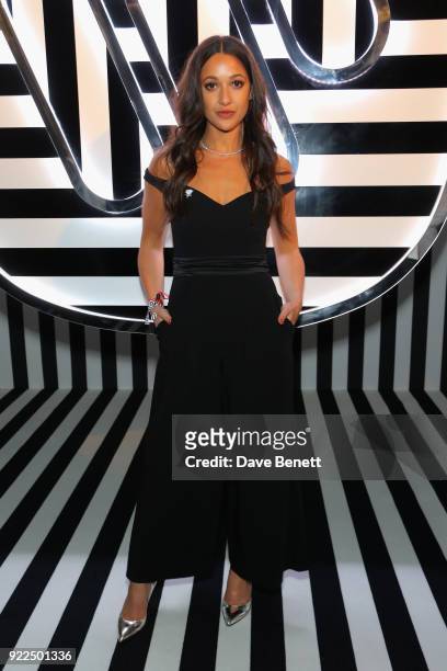Roxie Nafousi attends the Brits Awards 2018 After Party hosted by Warner Music Group, Ciroc and British GQ at Freemasons Hall on February 21, 2018 in...
