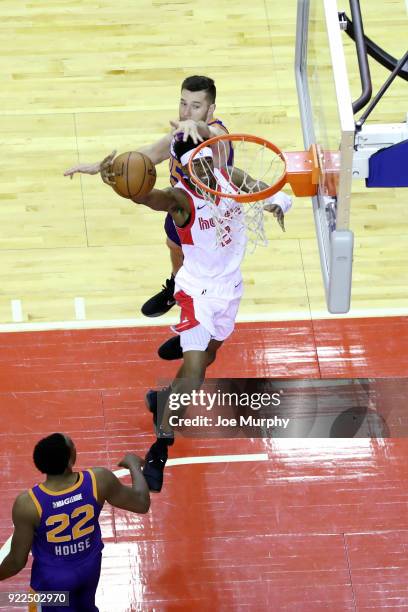 Kobi Simmons of the Memphis Hustle shoots the ball during the game against the Northern Arizona Suns on February 21, 2018 at Landers Center in...