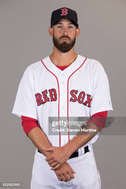 Rick Porcello of the Boston Red Sox poses during Photo Day on Tuesday, February 20, 2018 at JetBlue Park in Fort Myers, Florida.