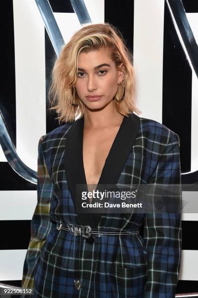 Hailey Baldwin attends the Brits Awards 2018 After Party hosted by Warner Music Group, Ciroc and British GQ at Freemasons Hall on February 21, 2018...