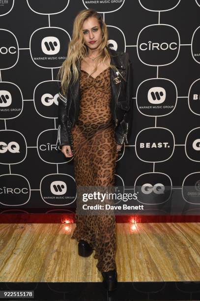 Alice Dellal attends the Warner Music & CIROC BRIT Awards 2018 after-party at Freemasons Hall on February 21, 2018 in London, England.