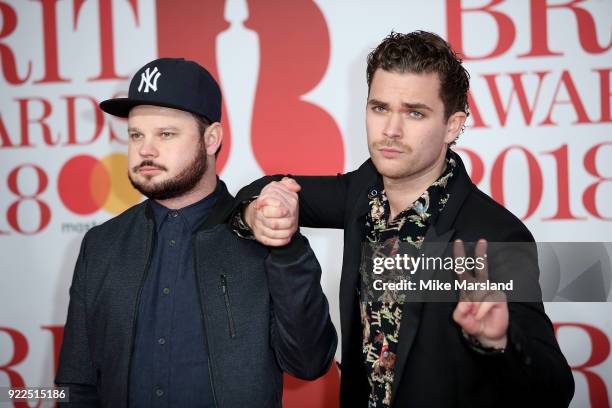 Royal Blood attend The BRIT Awards 2018 held at The O2 Arena on February 21, 2018 in London, England.