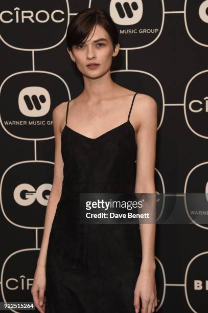Lara Mullen attends the Warner Music & CIROC BRIT Awards 2018 after-party at Freemasons Hall on February 21, 2018 in London, England.