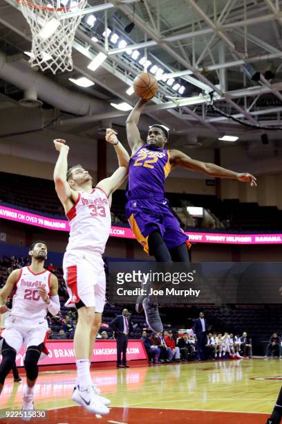 Danuel House of the Northern Arizona Suns dunks the ball against Memphis Hustle during an NBA G-League game on February 21, 2018 at Landers Center in...