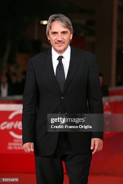 Director Mimmo Calopresti attends the "La Maglietta Rossa" Premiere during Day 8 of the 4th International Rome Film Festival held at the Auditorium...