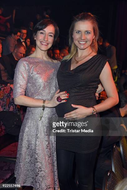 Jessica Boehrs and Maike von Bremen attend the 99Fire-Films-Award on February 21, 2018 in Berlin, Germany.
