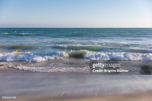 beautiful pacific ocean at muscle beach in santa monica, california - brigitte blättler stock pictures, royalty-free photos & images
