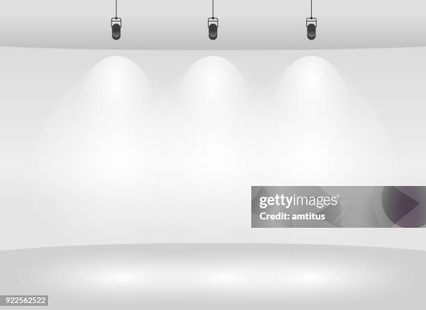 studio backdrop mockup - spotlight stock illustrations