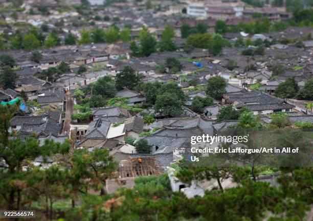 View of roofs in the old town, North Hwanghae Province, Kaesong, North Korea on September 11, 2011 in Kaesong, North Korea.