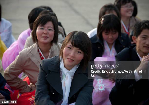 North Korean students in the city, Pyongan Province, Pyongyang, North Korea on April 25, 2010 in Pyongyang, North Korea.