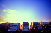 Bright sky Semi-trucks