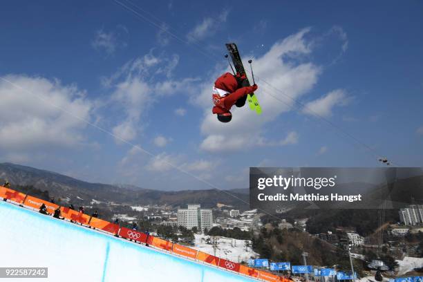 Kevin Rolland of France competes during the Freestyle Skiing Men's Ski Halfpipe Final on day thirteen of the PyeongChang 2018 Winter Olympic Games at...