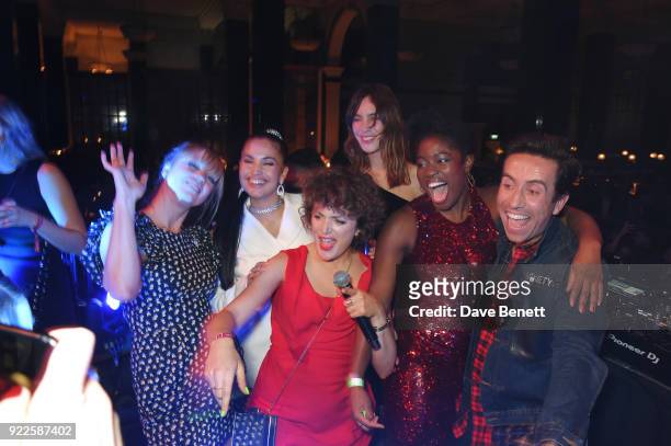 Sara Cox, Mabel, Annie Mac, Alexa Chung, Clara Amfo and Nick Grimshaw attend the Universal Music BRIT Awards After-Party 2018 hosted by Soho House...