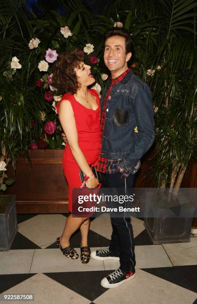 Annie Mac and Nick Grimshaw attend the Universal Music BRIT Awards After-Party 2018 hosted by Soho House and Bacardi at The Ned on February 21, 2018...