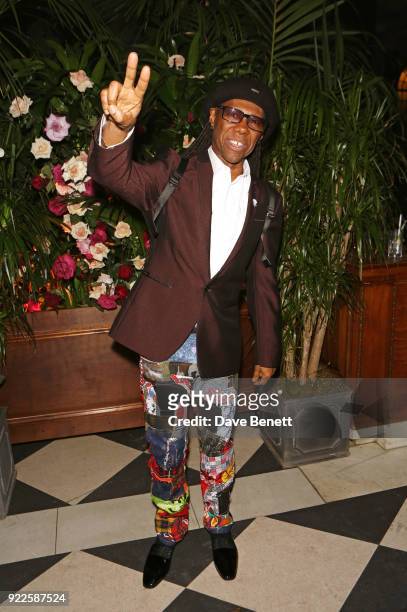 Nile Rodgers attends the Universal Music BRIT Awards After-Party 2018 hosted by Soho House and Bacardi at The Ned on February 21, 2018 in London,...