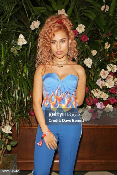 Raye attends the Universal Music BRIT Awards After-Party 2018 hosted by Soho House and Bacardi at The Ned on February 21, 2018 in London, England.