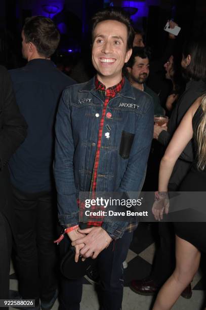 Nick Grimshaw attends the Universal Music BRIT Awards After-Party 2018 hosted by Soho House and Bacardi at The Ned on February 21, 2018 in London,...