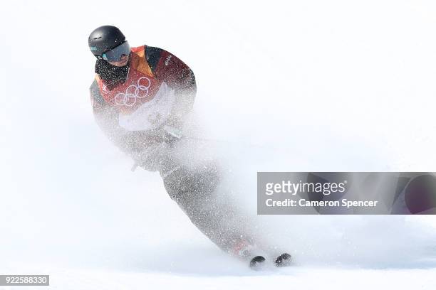 Mike Riddle of Canada competes during the Freestyle Skiing Men's Ski Halfpipe Final on day thirteen of the PyeongChang 2018 Winter Olympic Games at...
