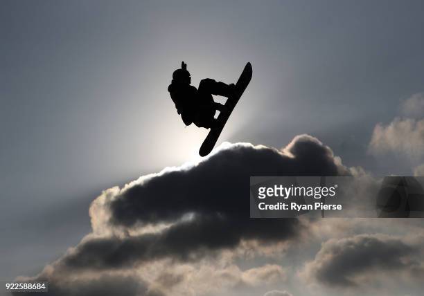 Zoi Sadowski Synnott of New Zealand trains ahead of the Snowboard - Ladies' Big Air Final on day 13 of the PyeongChang 2018 Winter Olympic Games at...