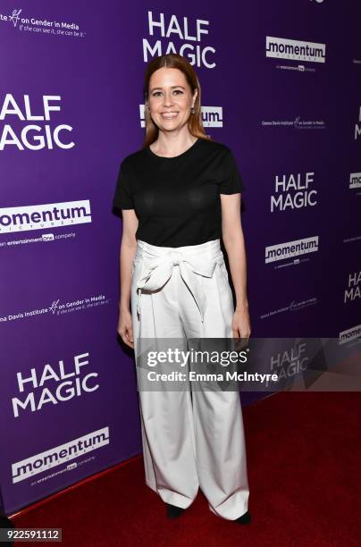Jenna Fischer attends the premiere of Momentum Pictures' "Half Magic" at The London West Hollywood on February 21, 2018 in West Hollywood, California.