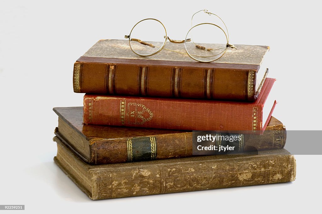 Stack of old books.