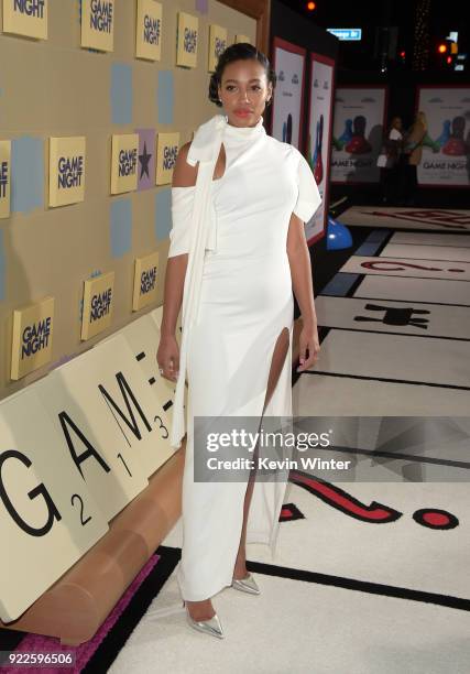 Kylie Bunbury attends the premiere of New Line Cinema and Warner Bros. Pictures' "Game Night" at TCL Chinese Theatre on February 21, 2018 in...