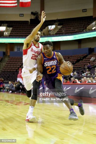 Danuel House of the Northern Arizona Suns handles the ball against Memphis Hustle during an NBA G-League game on February 21, 2018 at Landers Center...