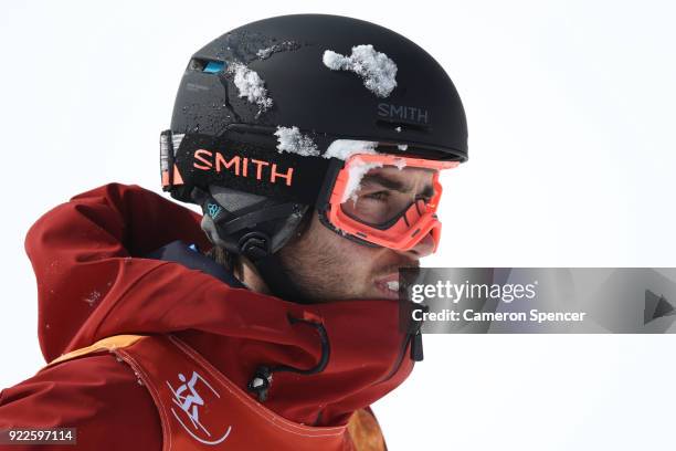 Kevin Rolland of France competes during the Freestyle Skiing Men's Ski Halfpipe Final on day thirteen of the PyeongChang 2018 Winter Olympic Games at...