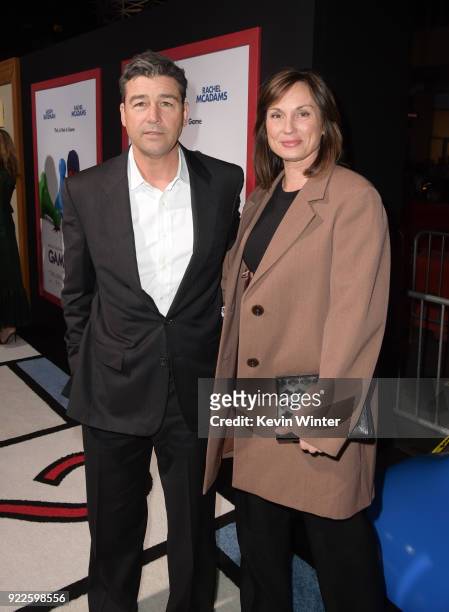 Kyle Chandler and Kathryn Chandler attend the premiere of New Line Cinema and Warner Bros. Pictures' "Game Night" at TCL Chinese Theatre on February...