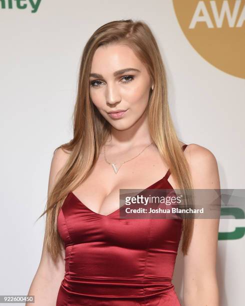 Kendra Sunderland attends the 2018 XBIZ Awards on January 18, 2018 in Los Angeles, California.