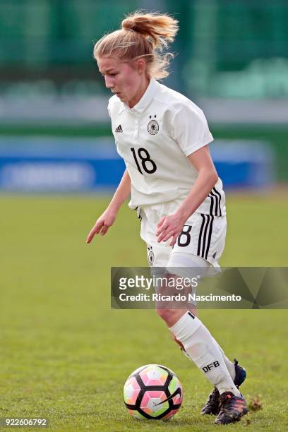 Sophie Krall of Girls Germany U16 during UEFA Development Tournament match between U16 Girls Germany and U16 Girls Italy at VRSA Stadium on February...