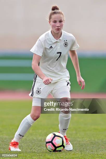 Nicole Woldmann of Girls Germany U16 during UEFA Development Tournament match between U16 Girls Germany and U16 Girls Italy at VRSA Stadium on...