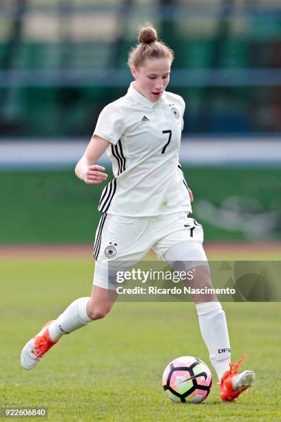 Nicole Woldmann of Girls Germany U16 during UEFA Development Tournament match between U16 Girls Germany and U16 Girls Italy at VRSA Stadium on...