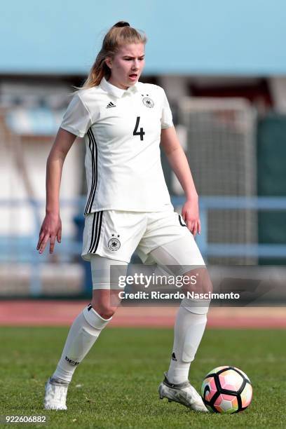 Lina Vianden of Girls Germany U16 during UEFA Development Tournament match between U16 Girls Germany and U16 Girls Italy at VRSA Stadium on February...