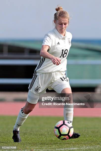 Sophie Krall of Girls Germany U16 during UEFA Development Tournament match between U16 Girls Germany and U16 Girls Italy at VRSA Stadium on February...