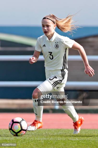 Leonie Zilger of Girls Germany U16 during UEFA Development Tournament match between U16 Girls Germany and U16 Girls Italy at VRSA Stadium on February...