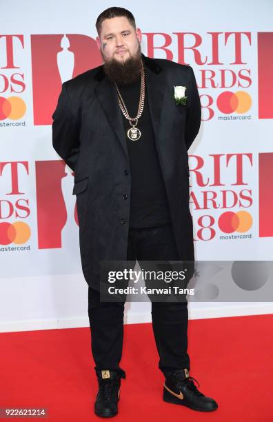 Rag'n'Bone Man attends The BRIT Awards 2018 held at The O2 Arena on February 21, 2018 in London, England.