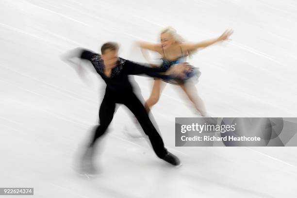 Penny Coomes and Nicholas Buckland of Great Britain compete in the Figure Skating Ice Dance Free Dance on day eleven of the PyeongChang 2018 Winter...