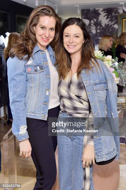 Stephanie Unwin and April Hennig attend Veronica Beard LA Store Opening on February 21, 2018 in Los Angeles, California.