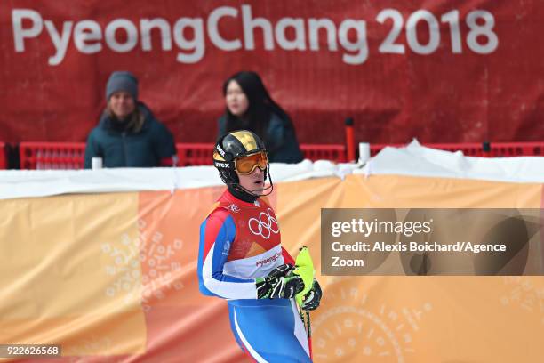 Victor Muffat-jeandet of France competes during the Alpine Skiing Men's Slalom at Yongpyong Alpine Centre on February 22, 2018 in Pyeongchang-gun,...