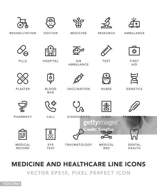 ilustrações de stock, clip art, desenhos animados e ícones de medicine and healthcare line icons - recuperação