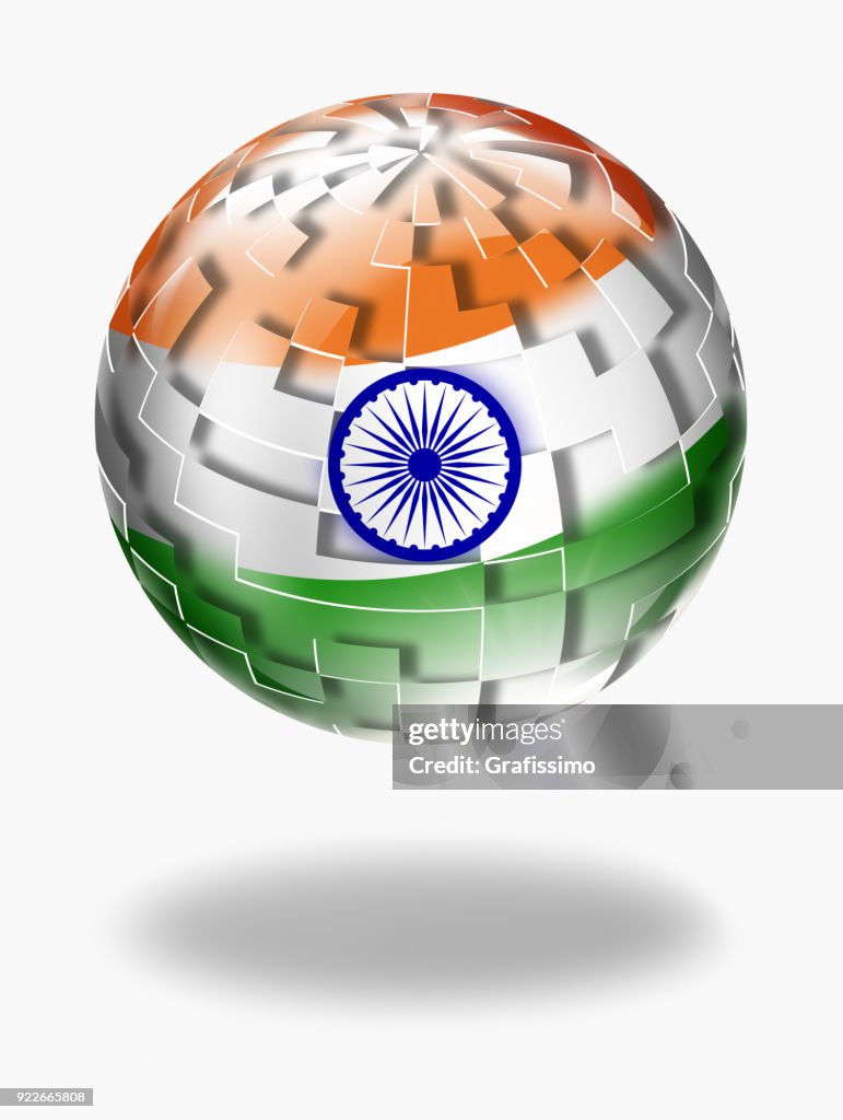 India Using Button India Button With Indian Flag Isolated On White High-Res Vector Graphic ...