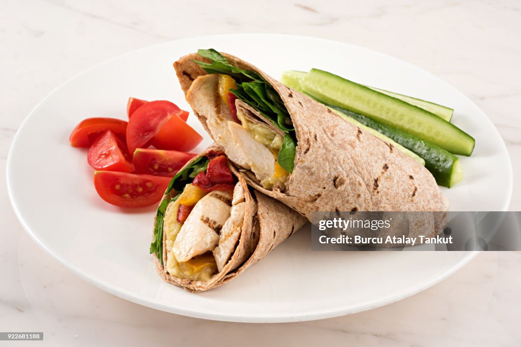 Chicken Wrap with Whole Wheat Lavash