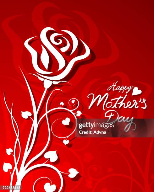 ilustrações, clipart, desenhos animados e ícones de dia da mãe rose - mothers day