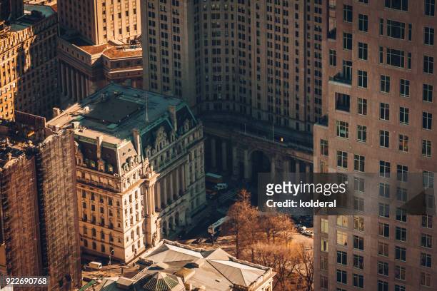 roofs of new york lower manhattan borough - brooklyn brownstone stock pictures, royalty-free photos & images