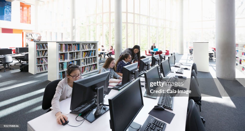 Students Working At Computers In Laboratory High-Res Stock Photo ...